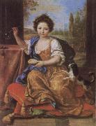 Pierre Mignard Girl Blowing Soap Bubbles oil